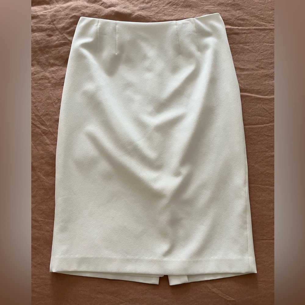 Kasper Cream Pencil Skirt